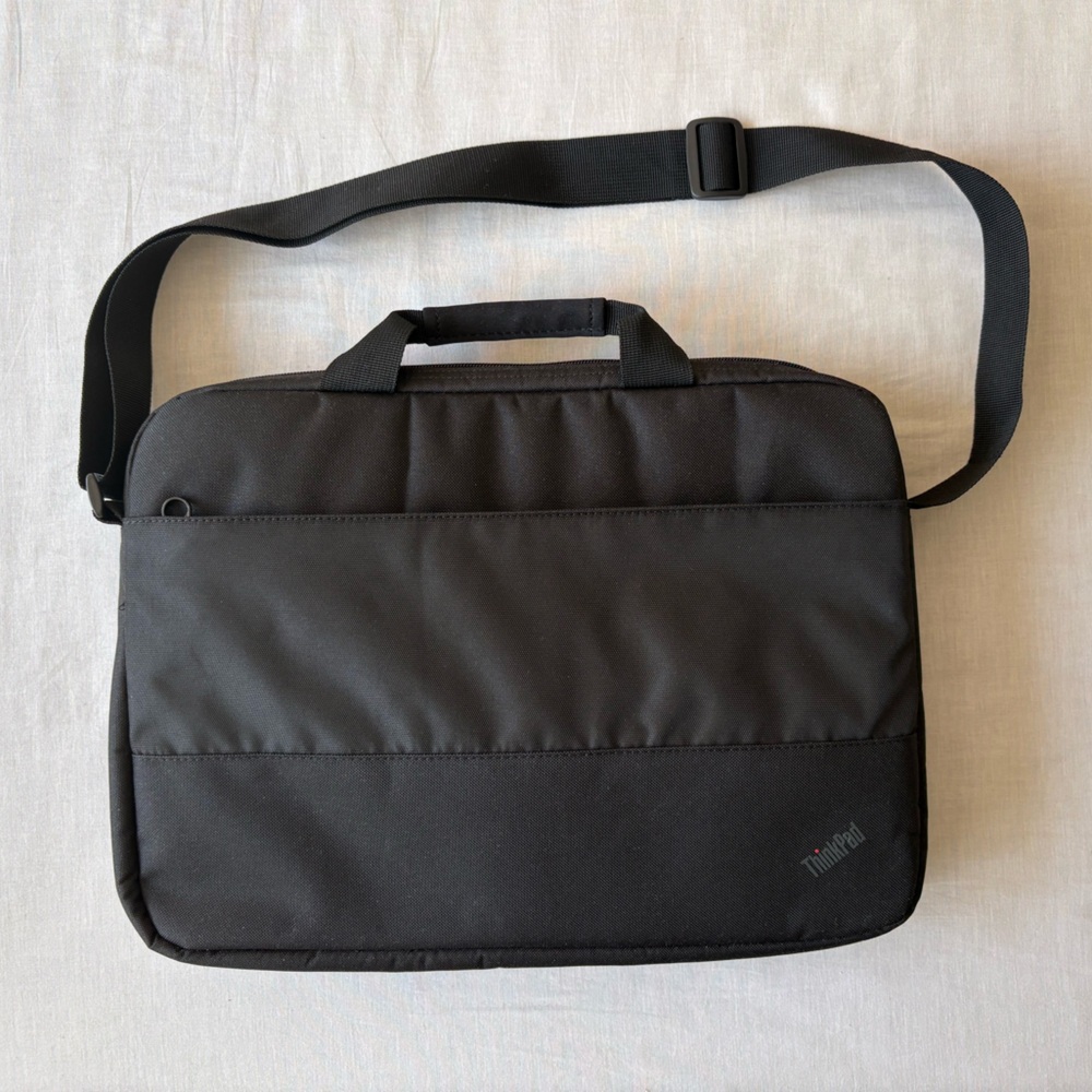 Black Laptop Messenger Bag - Slim Carry Sleeve ThinkPad Crossbody